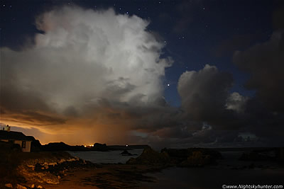 Ballintoy Harbour Moonlit Showers, Stars, Roarks Cottage, Moonbows & Seals - October 3rd 2012